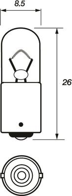 Motaquip VBU233 - Lampadina, Luce targa autozon.pro