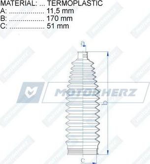 Motorherz RDZ0444MG - Soffietto, Sterzo autozon.pro