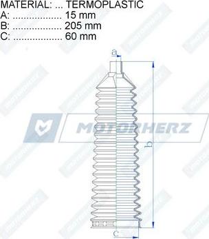 Motorherz RDZ0443MG - Soffietto, Sterzo autozon.pro