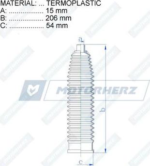 Motorherz RDZ0044MG - Soffietto, Sterzo autozon.pro