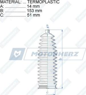 Motorherz RDZ0017MG - Soffietto, Sterzo autozon.pro