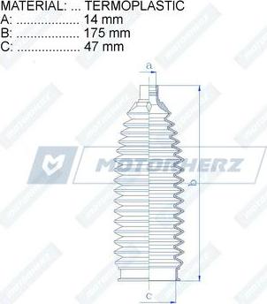 Motorherz RDZ0023MG - Soffietto, Sterzo autozon.pro