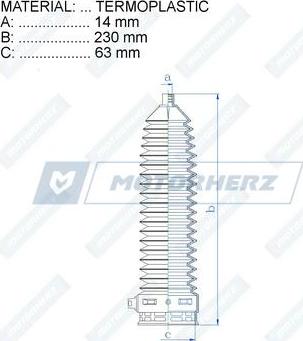 Motorherz RDZ0076MG - Soffietto, Sterzo autozon.pro