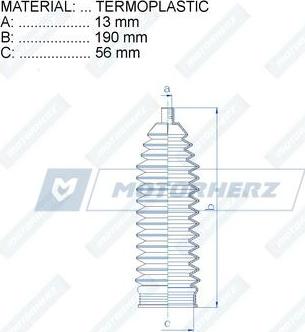 Motorherz RDZ0077MG - Soffietto, Sterzo autozon.pro