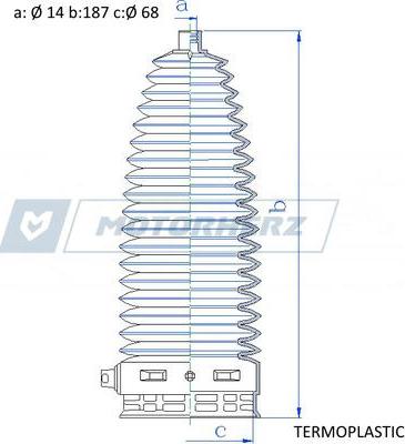 Motorherz RDZ0134MG - Soffietto, Sterzo autozon.pro