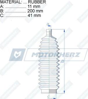 Motorherz RDZ0359MG - Soffietto, Sterzo autozon.pro