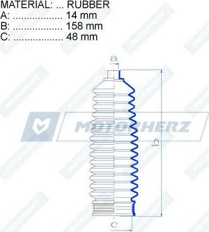 Motorherz RDZ0304MG - Soffietto, Sterzo autozon.pro