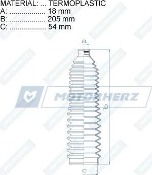 Motorherz RDZ0388MG - Soffietto, Sterzo autozon.pro