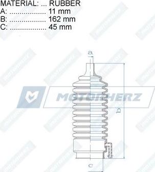 Motorherz RDZ0249MG - Soffietto, Sterzo autozon.pro