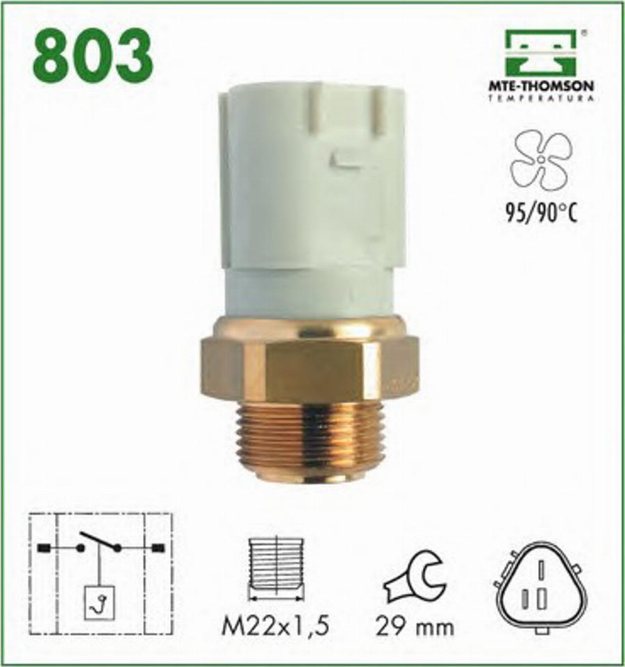 MTE-Thomson 803 - Termocontatto, Ventola radiatore autozon.pro