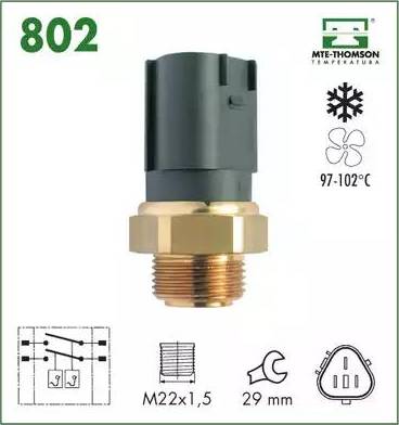 MTE-Thomson 802 - Termocontatto, Ventola radiatore autozon.pro