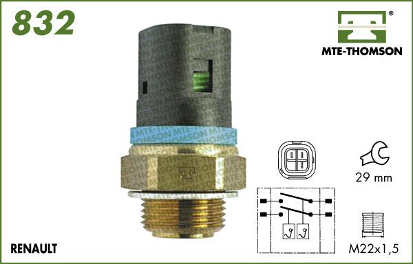 MTE-Thomson 832 - Termocontatto, Ventola radiatore autozon.pro