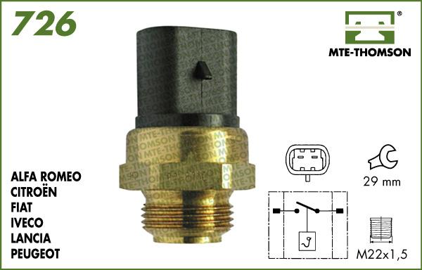 MTE-Thomson 726.92/87 - Termocontatto, Ventola radiatore autozon.pro