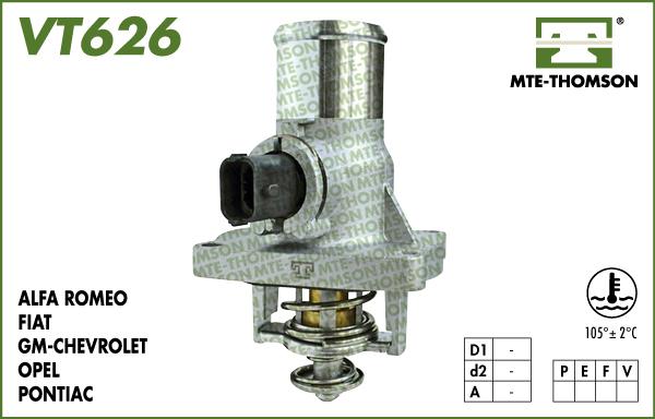 MTE-Thomson VT626.105 - Termostato, Refrigerante autozon.pro