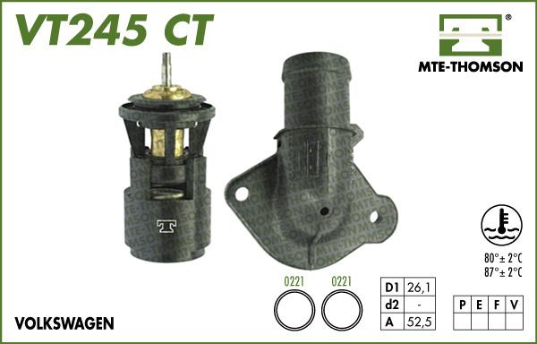 MTE-Thomson VT245.87CT - Termostato, Refrigerante autozon.pro