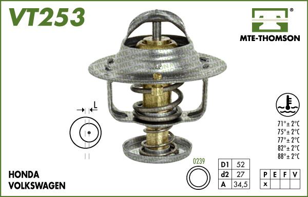 MTE-Thomson VT253.82 - Termostato, Refrigerante autozon.pro