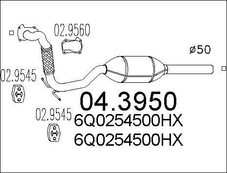 MTS 04.3950 - Catalizzatore autozon.pro