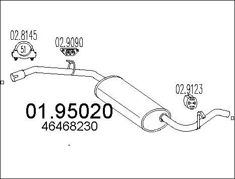 MTS 01.95020 - Silenziatore posteriore autozon.pro