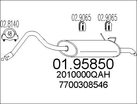 MTS 01.95850 - Silenziatore posteriore autozon.pro