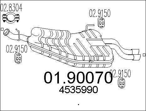 MTS 01.90070 - Silenziatore posteriore autozon.pro