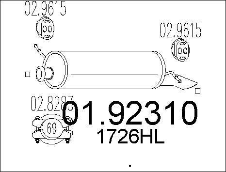 MTS 01.92310 - Silenziatore posteriore autozon.pro