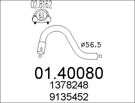 MTS 01.40080 - Tubo gas scarico autozon.pro