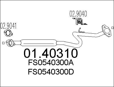 MTS 01.40310 - Tubo gas scarico autozon.pro