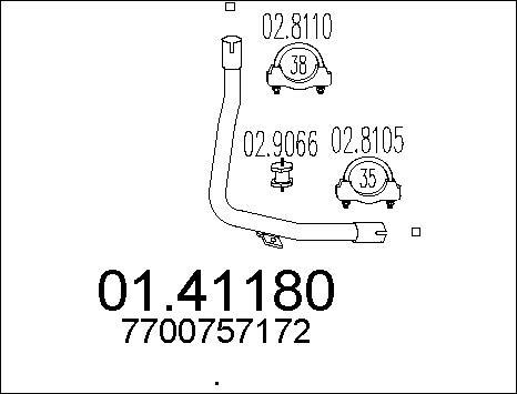 MTS 01.41180 - Tubo gas scarico autozon.pro