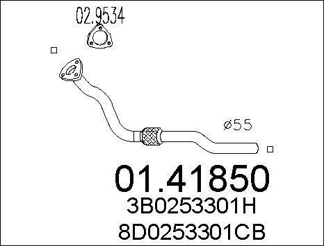 MTS 01.41850 - Tubo gas scarico autozon.pro