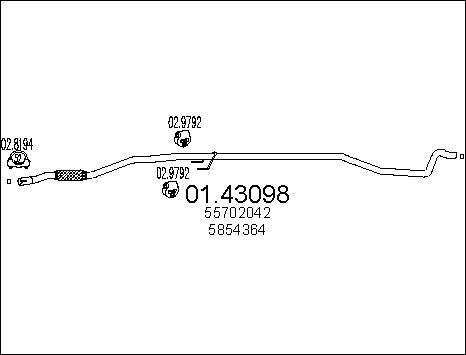 MTS 01.43098 - Tubo gas scarico autozon.pro