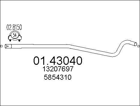 MTS 01.43040 - Tubo gas scarico autozon.pro