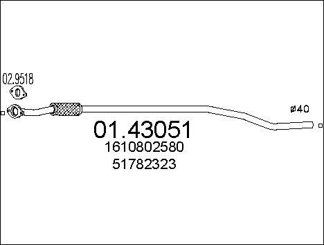 MTS 01.43051 - Tubo gas scarico autozon.pro