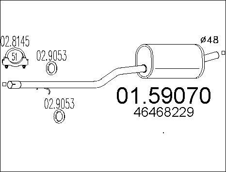 MTS 01.59070 - Silenziatore centrale autozon.pro