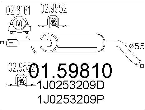 MTS 01.59810 - Silenziatore centrale autozon.pro