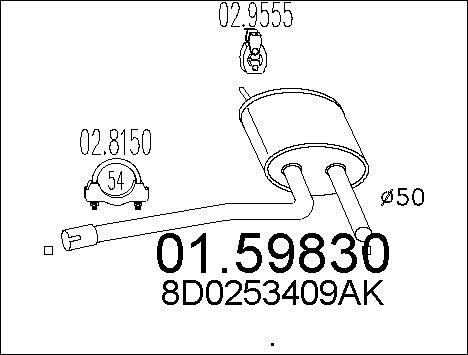 MTS 01.59830 - Silenziatore centrale autozon.pro