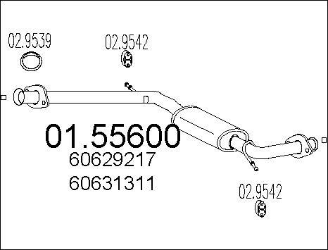 MTS 01.55600 - Silenziatore centrale autozon.pro