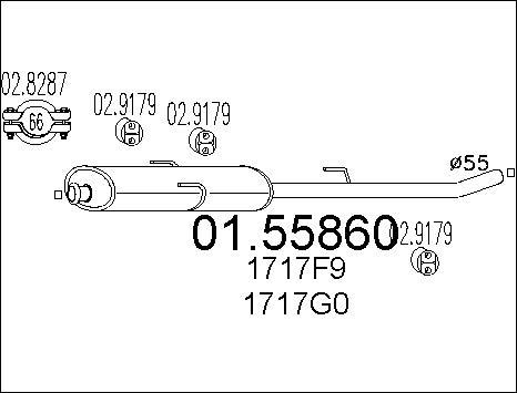 MTS 01.55860 - Silenziatore centrale autozon.pro