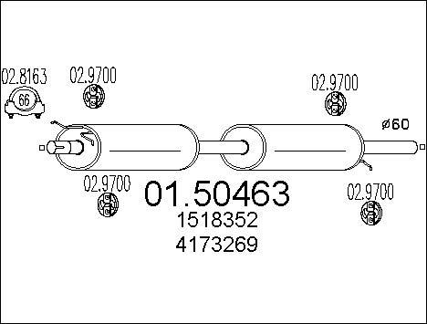 MTS 01.50463 - Silenziatore centrale autozon.pro