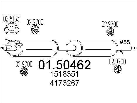 MTS 01.50462 - Silenziatore centrale autozon.pro