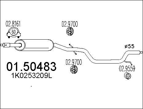 MTS 01.50483 - Silenziatore centrale autozon.pro