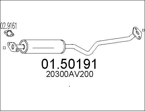 MTS 01.50191 - Silenziatore centrale autozon.pro