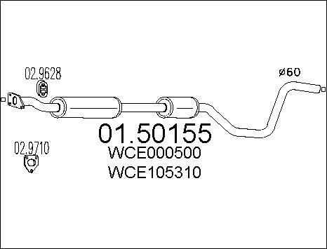 MTS 01.50155 - Silenziatore centrale autozon.pro