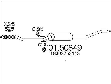 MTS 01.50849 - Silenziatore centrale autozon.pro