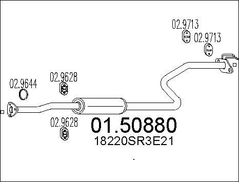 MTS 01.50880 - Silenziatore centrale autozon.pro