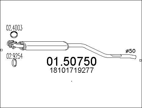 MTS 01.50750 - Silenziatore centrale autozon.pro