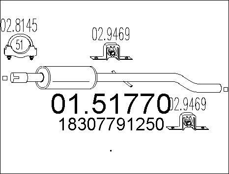 MTS 01.51770 - Silenziatore centrale autozon.pro