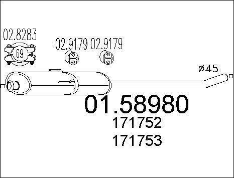 MTS 01.58980 - Silenziatore centrale autozon.pro