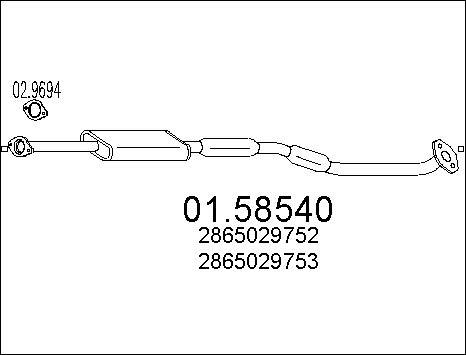 MTS 01.58540 - Silenziatore centrale autozon.pro