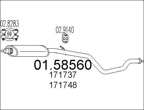 MTS 01.58560 - Silenziatore centrale autozon.pro