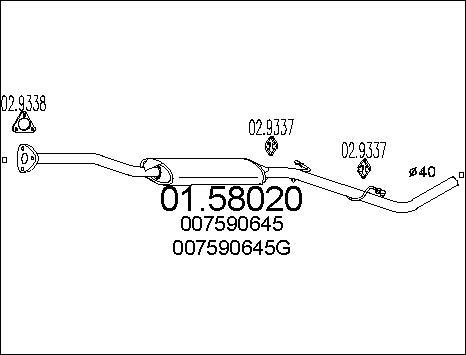 MTS 01.58020 - Silenziatore centrale autozon.pro